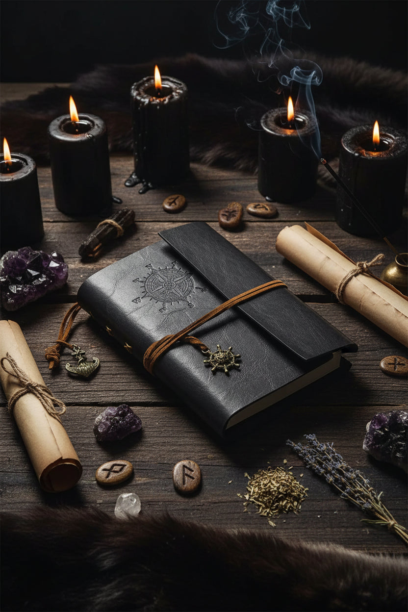 Custom Leather Pirate Notebook - Business Journal Sorceress Sanctuary