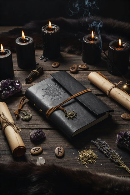 Custom Leather Pirate Notebook - Business Journal Sorceress Sanctuary
