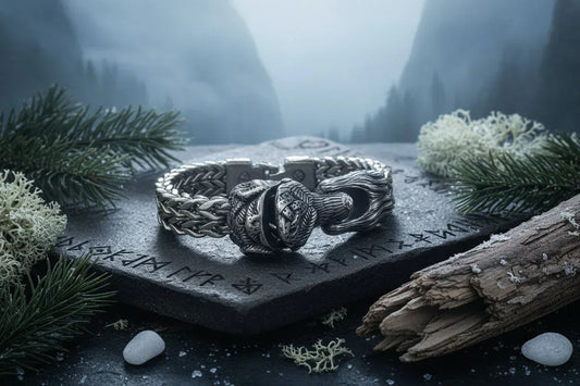 Nordic Wolf Bracelet - Sorceress Sanctuary Steel color / 21cm-Steel color / 23cm