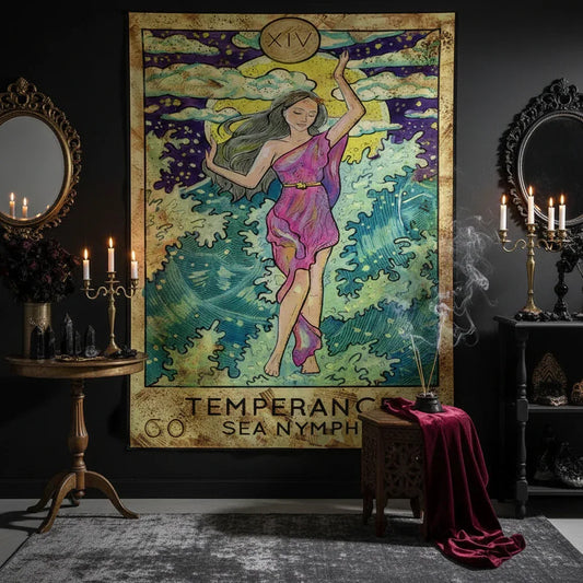 Nymph Tarot Tapestry - Sorceress Sanctuary A / 150x130cm-A / 150x200cm