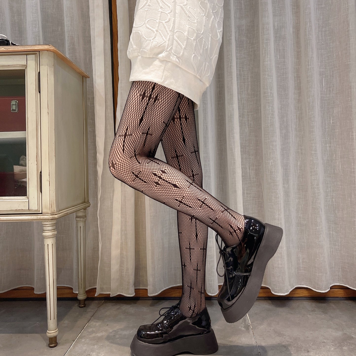 Dark Wiccan Fishnet Stockings