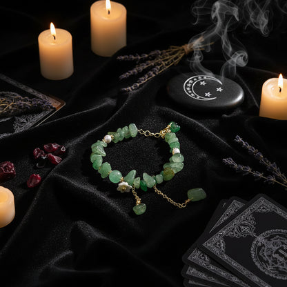 Crushed Stone Pearl Shell Bracelet Sorceress Sanctuary