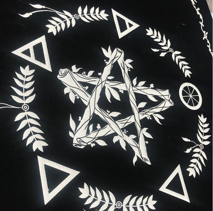 Tarot Tablecloth With Star Pattern & Velvet Material