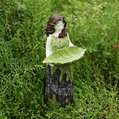 Fairy Statue Bird Feeder for Outdoor Home Decor Sorceress Sanctuary