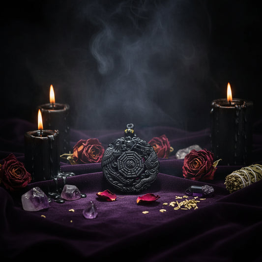 Obsidian Ba Gua Pendant - Sorceress Sanctuary default