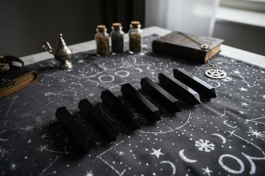 Obsidian Pointed Column - Sorceress Sanctuary 5-6cm-7-8cm-9-10cm