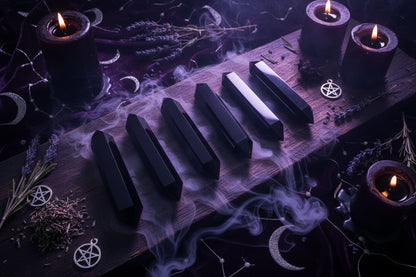 Obsidian Pointed Column - Sorceress Sanctuary 5-6cm-7-8cm-9-10cm