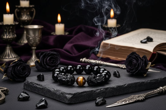 Obsidian Wealth Bracelet - Sorceress Sanctuary 10mm-12mm-14mm
