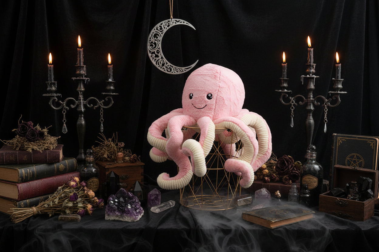 Octopus Plushie - Sorceress Sanctuary white / 80 cm-Light Brown / 80 cm-white / 60 cm-Light Brown / 60 cm-pink / 40 cm