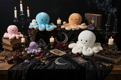 Octopus Plushie - Sorceress Sanctuary white / 80 cm-Light Brown / 80 cm-white / 60 cm-Light Brown / 60 cm-pink / 40 cm