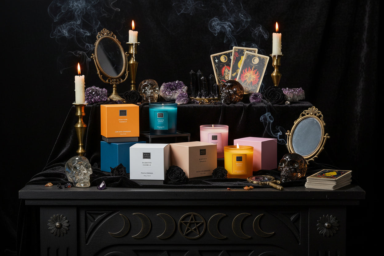 Oil & Soy Set - Sorceress Sanctuary Blue-White-Orange-Pink