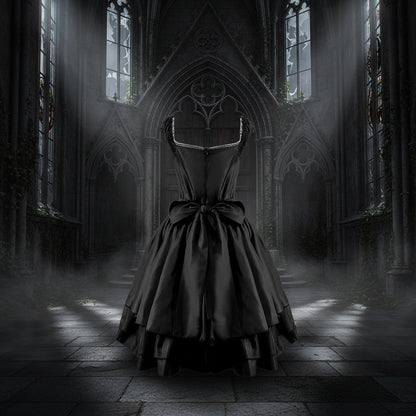 Gothic High Waist Dress Sorceress Sanctuary