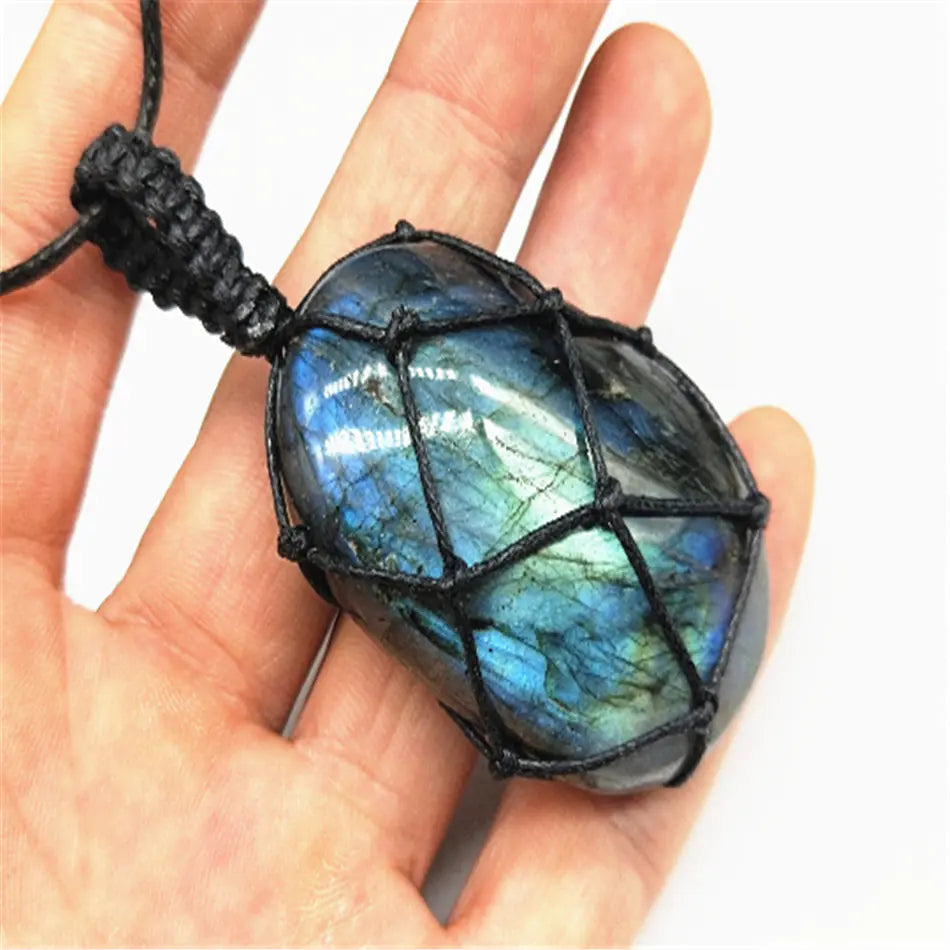 Pendant Necklace | Moonstone Labradorite