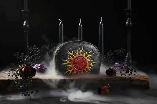 2023 Vintage Leather Clutch Wallet for Women Sorceress Sanctuary