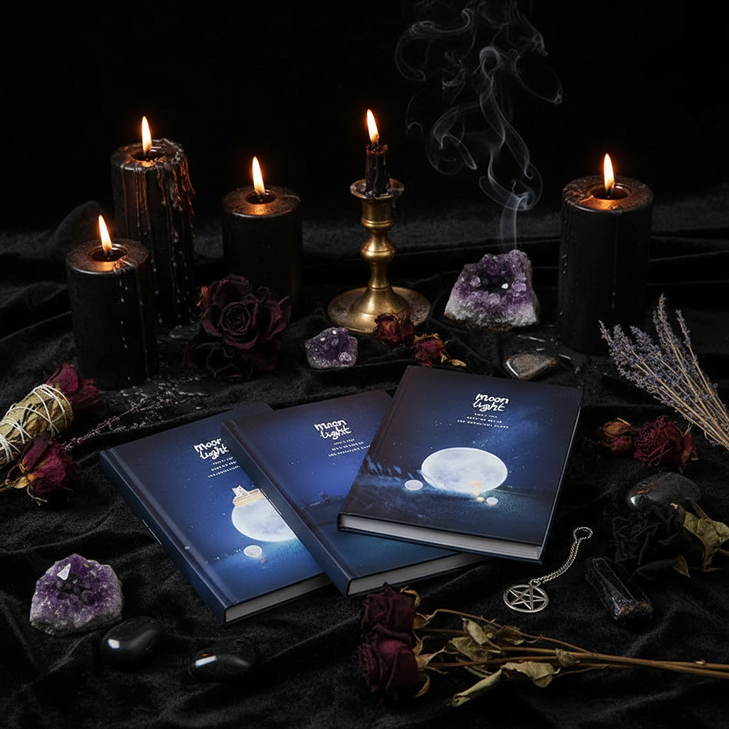 Moonlit Night A5 Diary Notebook with Glow-in-the-Dark Sorceress Sanctuary