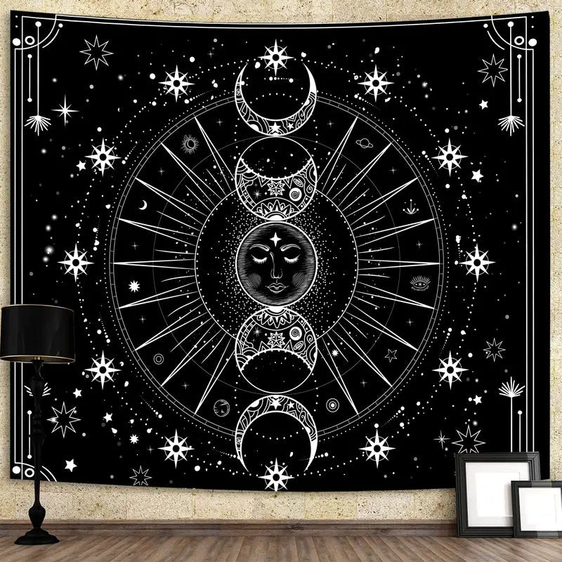 Psychedelic Moon Mandala Tapestry Sorceress Sanctuary