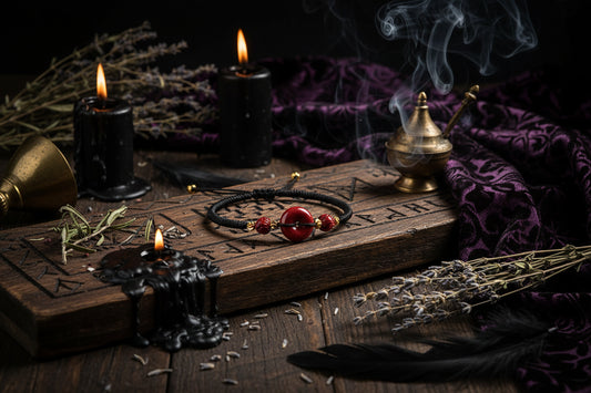 Peace Woven Bracelet - Sorceress Sanctuary Black Rope-Red Rope-Wine Red Rope