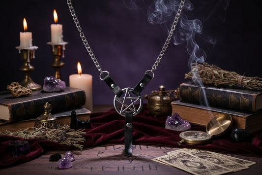 Pentagram Body Chain - Sorceress Sanctuary five-pointed star chain strap