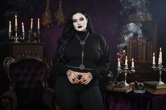 Pentagram Body Chain - Sorceress Sanctuary five-pointed star chain strap