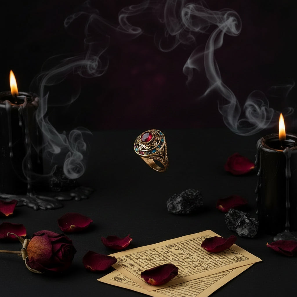 Persian Jade Ring - Sorceress Sanctuary Ancient KC Black / No9-Ancient KC Transparent Red / No7-Ancient KC Black / No8-Ancient KC Transparent Red / No9-Ancient KC Transparent Red / No8