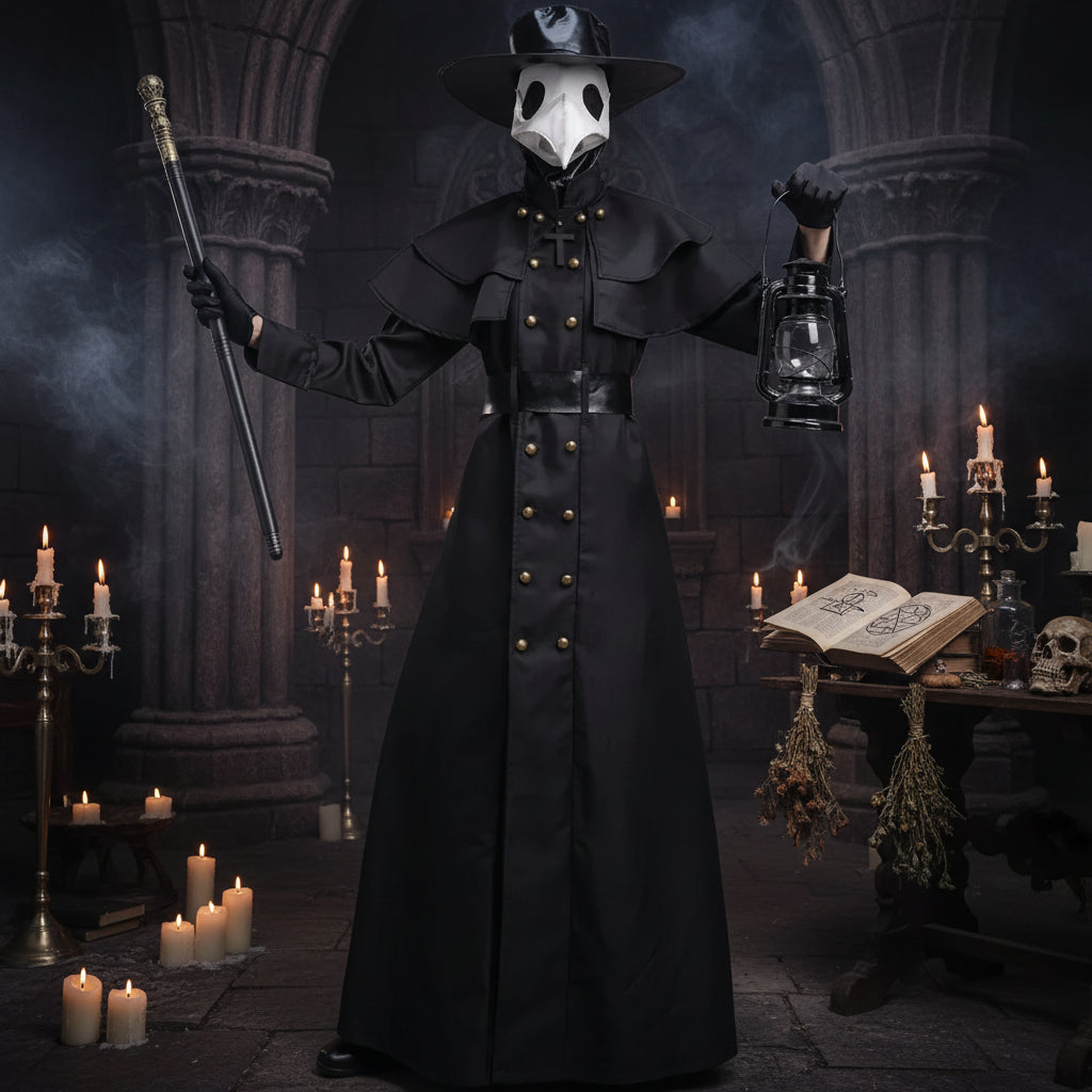 Dark Plague Doctor Costume - Sorceress Sanctuary Black / S-Black / M-Black / L-Black / XL-Black / XXL