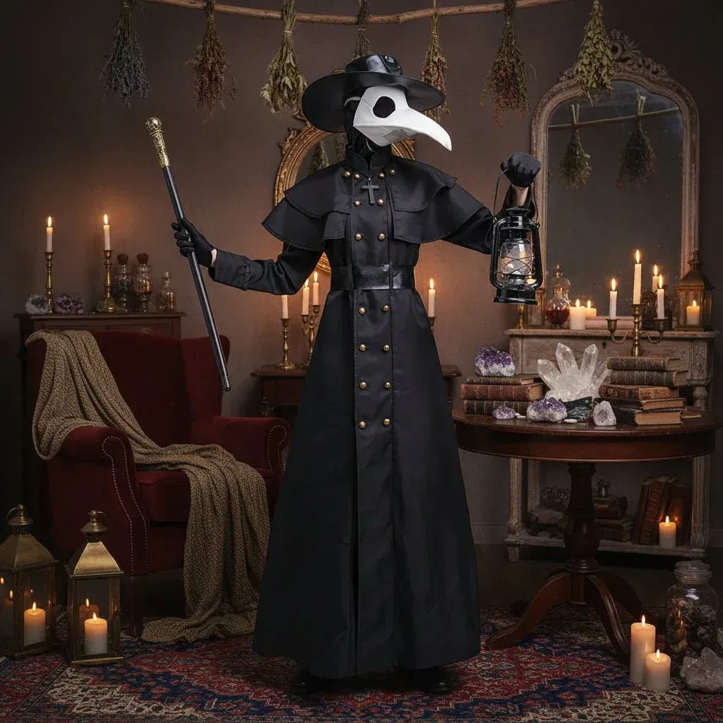 Dark Plague Doctor Costume - Sorceress Sanctuary Black / S-Black / M-Black / L-Black / XL-Black / XXL