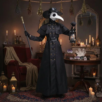Dark Plague Doctor Costume - Sorceress Sanctuary Black / S-Black / M-Black / L-Black / XL-Black / XXL
