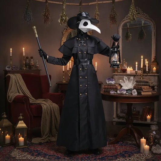 Dark Plague Doctor Costume - Sorceress Sanctuary Black / S-Black / M-Black / L-Black / XL-Black / XXL
