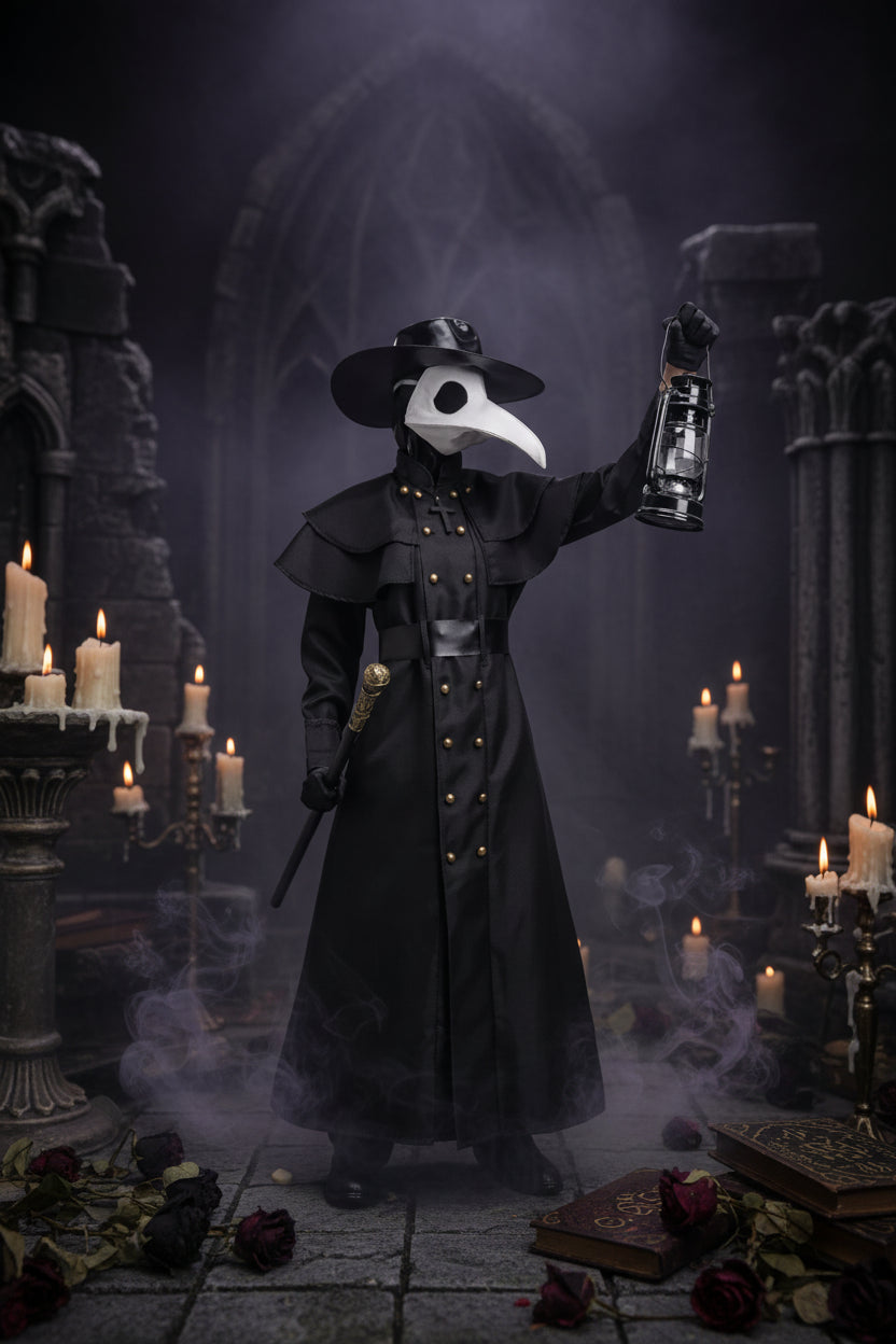 Dark Plague Doctor Costume - Sorceress Sanctuary Black / S-Black / M-Black / L-Black / XL-Black / XXL