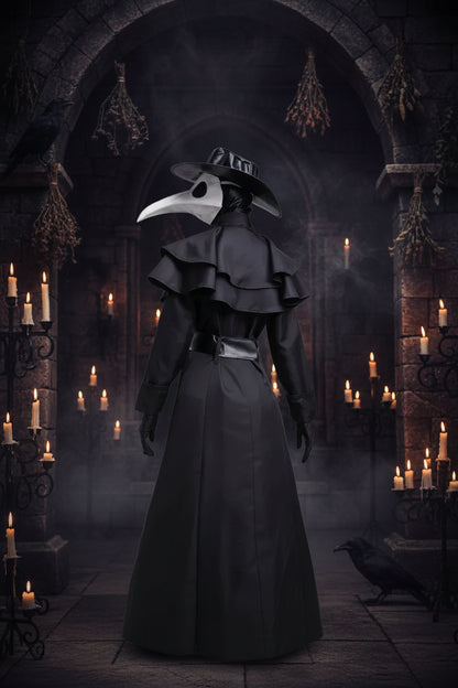 Dark Plague Doctor Costume - Sorceress Sanctuary Black / S-Black / M-Black / L-Black / XL-Black / XXL