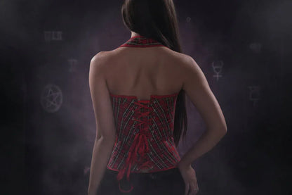 Plaid Corset - Sorceress Sanctuary Red / S-Red / M-Red / L-Red / XL-Red / 2XL