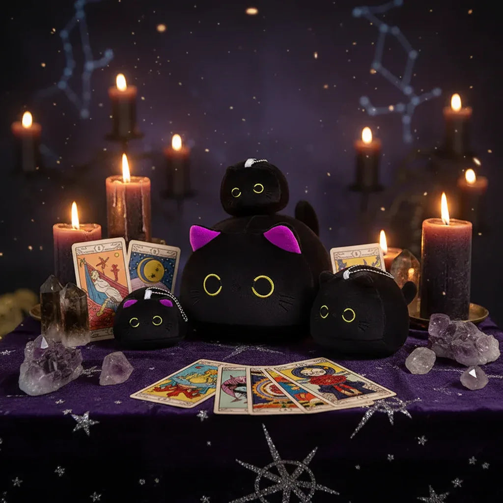 Plush Cat Pillow - Sorceress Sanctuary Brown Cat / 10cm(0.02kg) size with tail-Brown Cat / 15cm(0.05kg) size with tail-Brown Cat / Size 25cm(0.12kg) with tail-Brown Cat / 40cm(0.4kg) size with tail-Brown Cat / 55cm(0.5kg) size with tail)