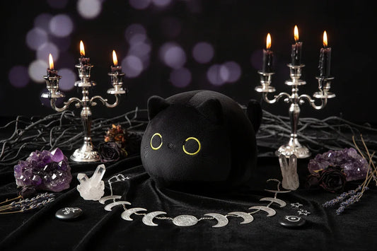 Plush Cat Pillow - Sorceress Sanctuary Brown Cat / 10cm(0.02kg) size with tail-Brown Cat / 15cm(0.05kg) size with tail-Brown Cat / Size 25cm(0.12kg) with tail-Brown Cat / 40cm(0.4kg) size with tail-Brown Cat / 55cm(0.5kg) size with tail)