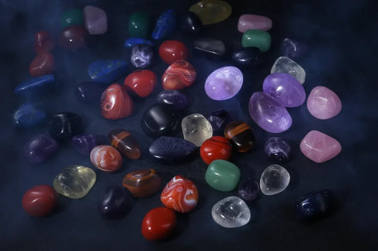 Polished Crystals - Sorceress Sanctuary (Nonriver Agate) / (100g)-(Snowflake) / (100g)-(Red Aventurine) / (100g)-(Blue Sandstone) / (100g)-(Aquamarine Agate) / (100g)