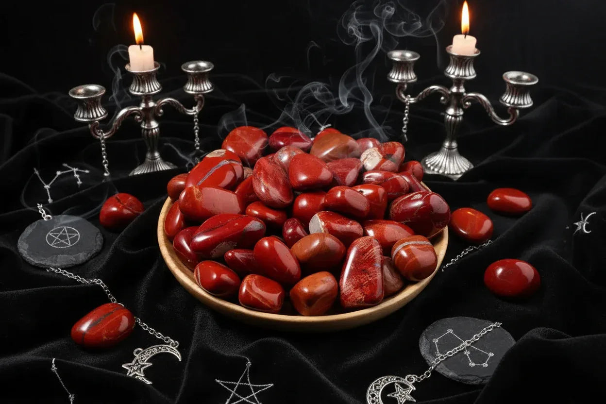 Polished Crystals - Sorceress Sanctuary (Nonriver Agate) / (100g)-(Snowflake) / (100g)-(Red Aventurine) / (100g)-(Blue Sandstone) / (100g)-(Aquamarine Agate) / (100g)