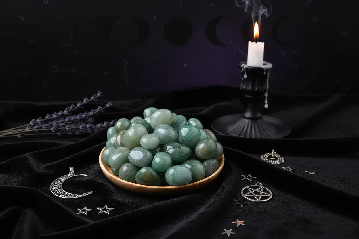 Polished Crystals - Sorceress Sanctuary (Nonriver Agate) / (100g)-(Snowflake) / (100g)-(Red Aventurine) / (100g)-(Blue Sandstone) / (100g)-(Aquamarine Agate) / (100g)