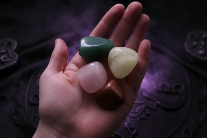 Polished Crystals - Sorceress Sanctuary (Nonriver Agate) / (100g)-(Snowflake) / (100g)-(Red Aventurine) / (100g)-(Blue Sandstone) / (100g)-(Aquamarine Agate) / (100g)