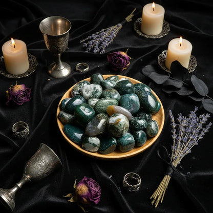 Polished Crystals - Sorceress Sanctuary (Nonriver Agate) / (100g)-(Snowflake) / (100g)-(Red Aventurine) / (100g)-(Blue Sandstone) / (100g)-(Aquamarine Agate) / (100g)