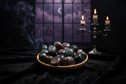 Polished Crystals - Sorceress Sanctuary (Nonriver Agate) / (100g)-(Snowflake) / (100g)-(Red Aventurine) / (100g)-(Blue Sandstone) / (100g)-(Aquamarine Agate) / (100g)