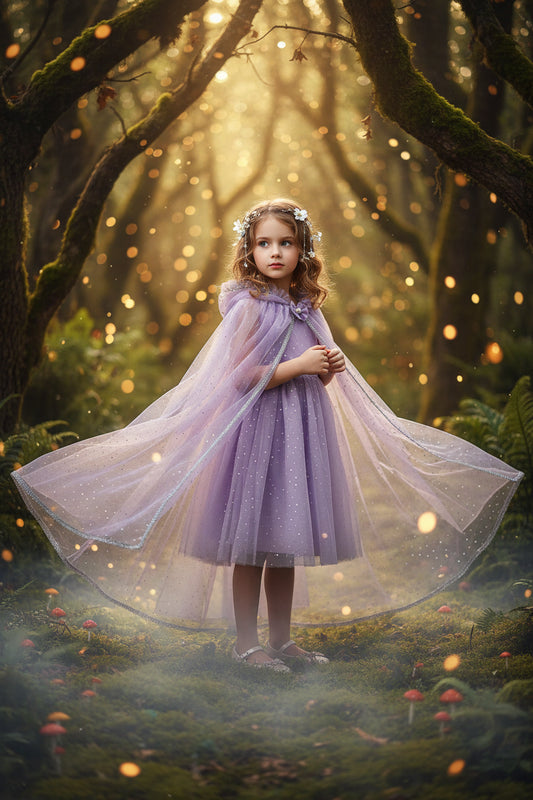 Children's Witch Cloak for Halloween - Princess Style Sorceress Sanctuary