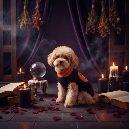 Pumpkin Charm | Knitted Pet Sweater - Sorceress Sanctuary Orange / XS-Orange / S-Orange / M-Orange / L