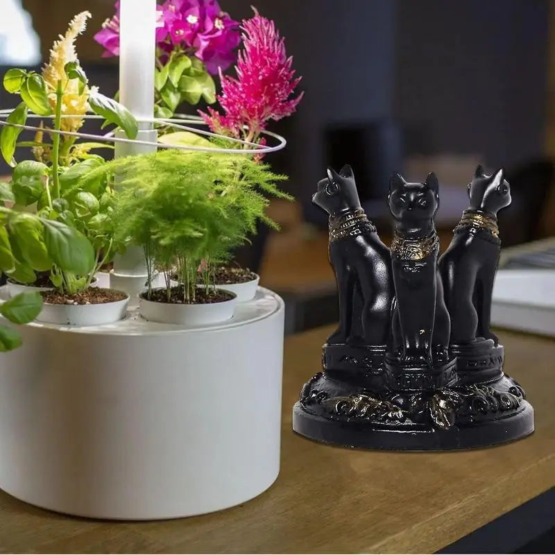 Bastet Cat Goddess Statue | Crystal Base