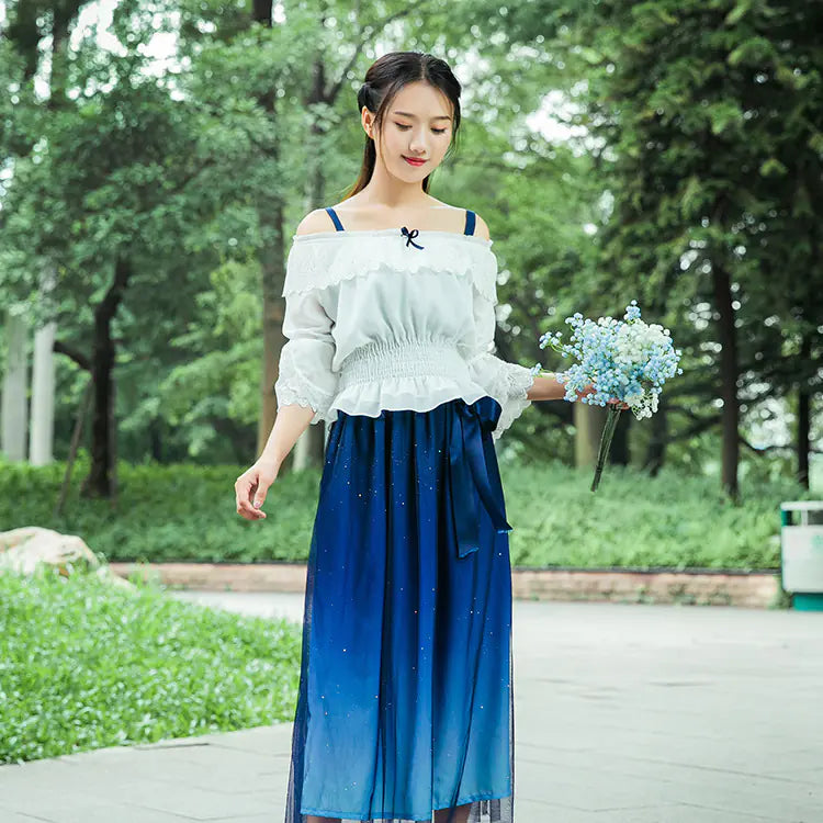 Starry Fairy Gradient Dress | Short & Long