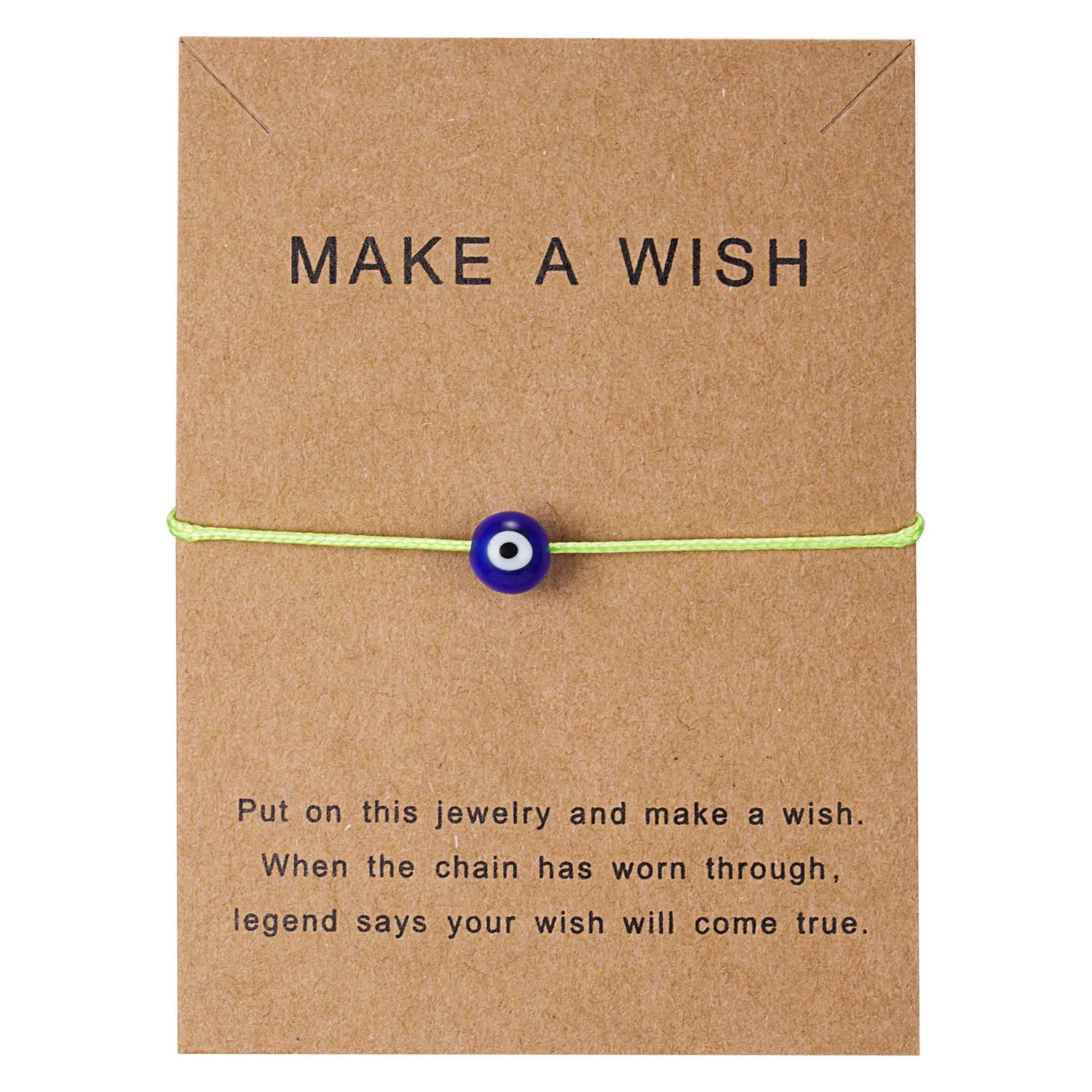 Handmade Evil Eye Bracelet & Wish Card Sorceress Sanctuary