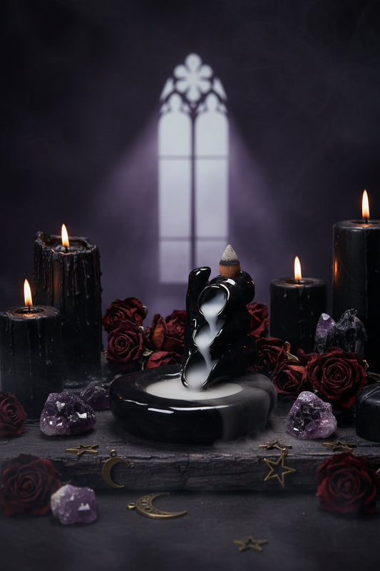 Black Ceramic Incense Burner Sorceress Sanctuary
