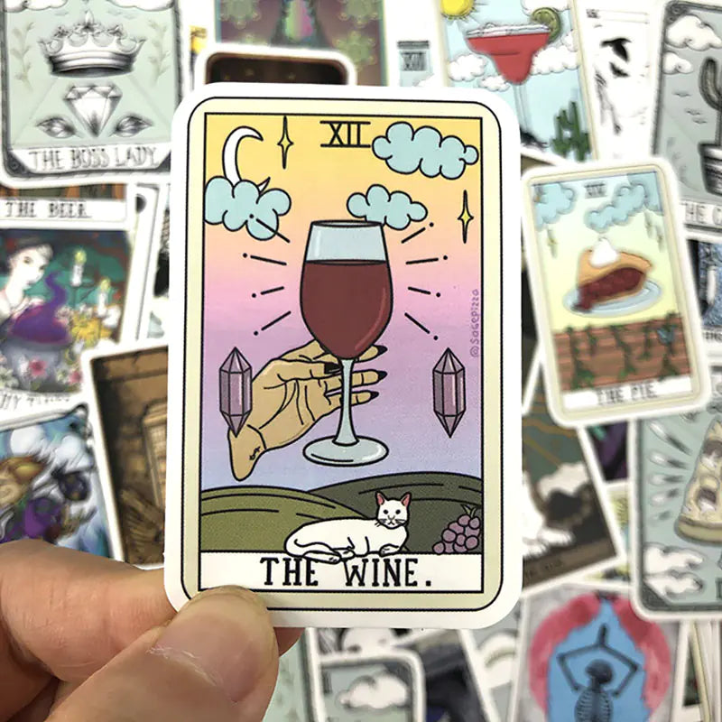 50 Tarot Card Waterproof Stickers