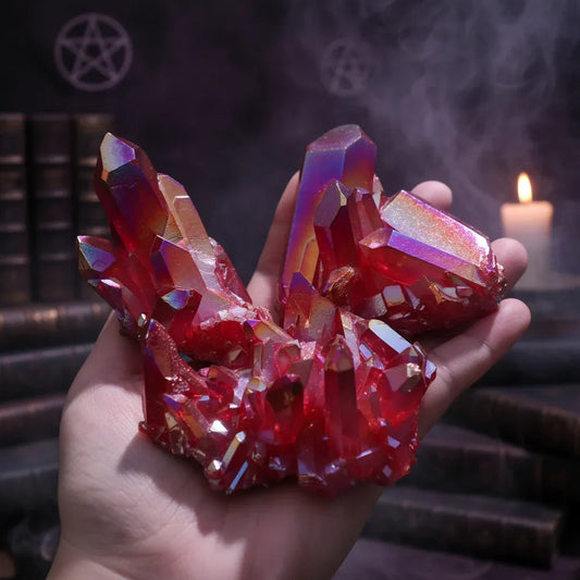Red Crystal Cluster - Sorceress Sanctuary About 100g-About 200g