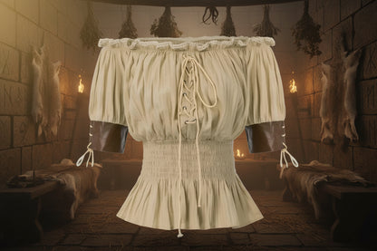 Renaissance Blouse - Sorceress Sanctuary White / S-White / M-White / L-White / XL-White / XXL