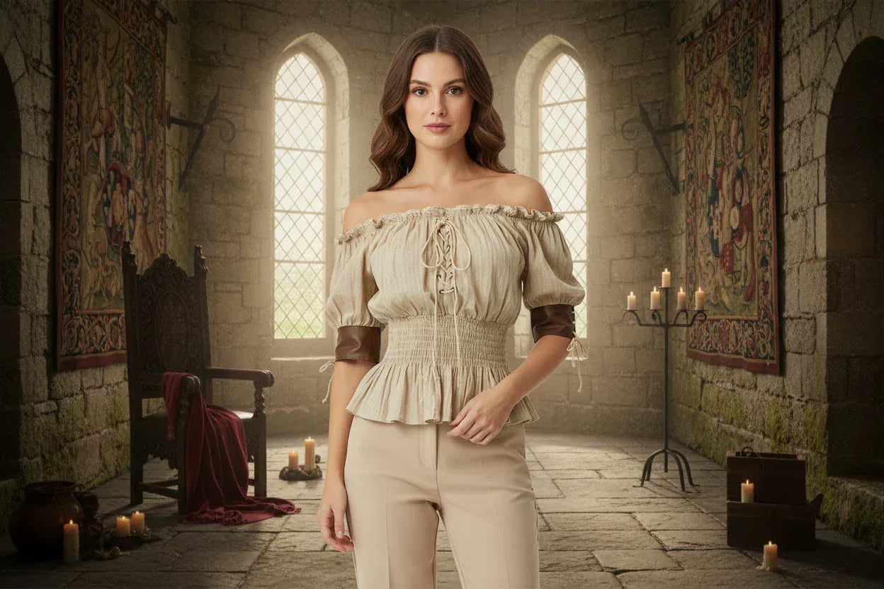 Renaissance Blouse - Sorceress Sanctuary White / S-White / M-White / L-White / XL-White / XXL