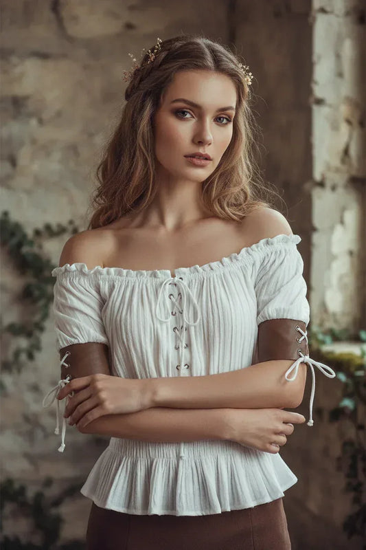 Renaissance Blouse - Sorceress Sanctuary White / S-White / M-White / L-White / XL-White / XXL